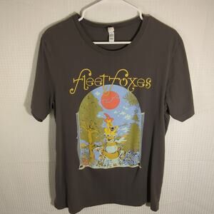 Fleet Foxes Band T Shirt L Tour Concert Tee Indie Folk Rock Graphic Front Back